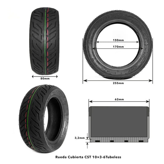 Anvelopă CST 10×3-6 Tubeless