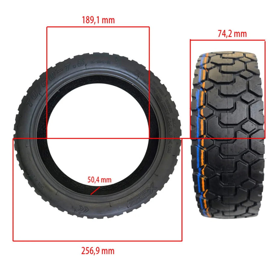 Anvelopă Xuancheng 70/60-7,5 Tubeless Offroad (cu gel antipana)