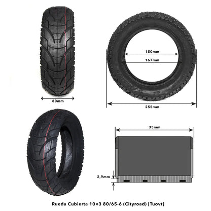 Anvelopa TUOVT 10×3 80/65-6 (Cityroad)