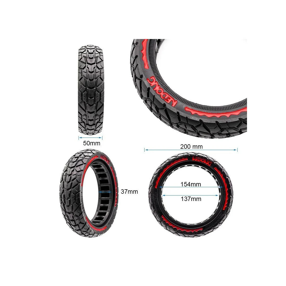 Anvelopă Nedong 8.5x2.0 solidă
