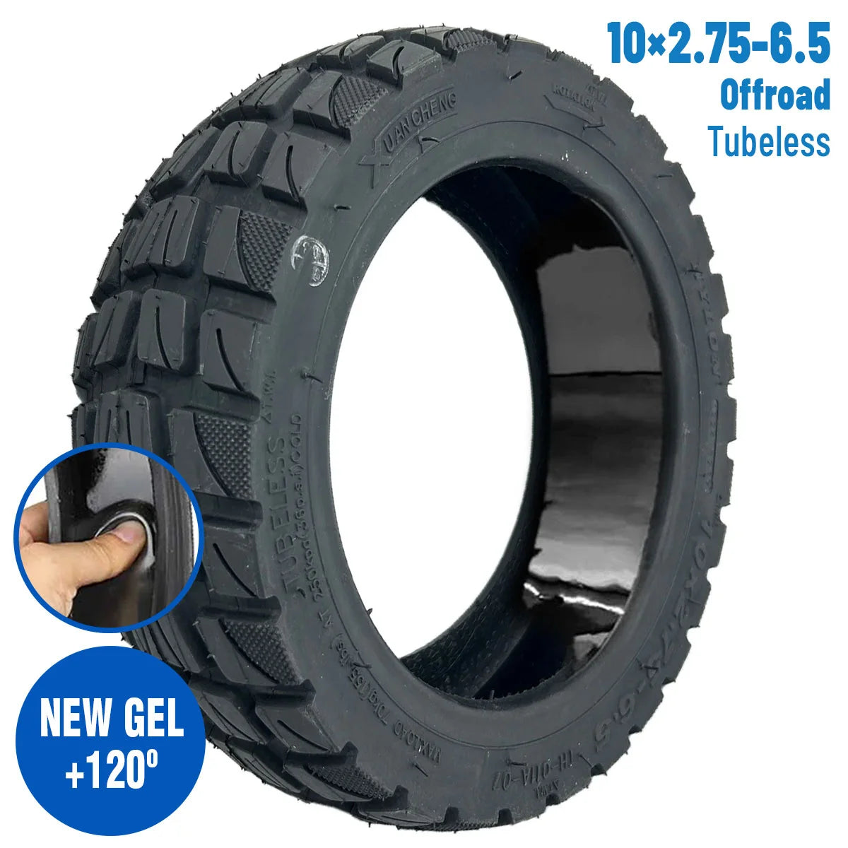 Anvelopă 10×2,75-6,5 Offroad Tubeless (cu gel anti-pană) [Xuancheng]