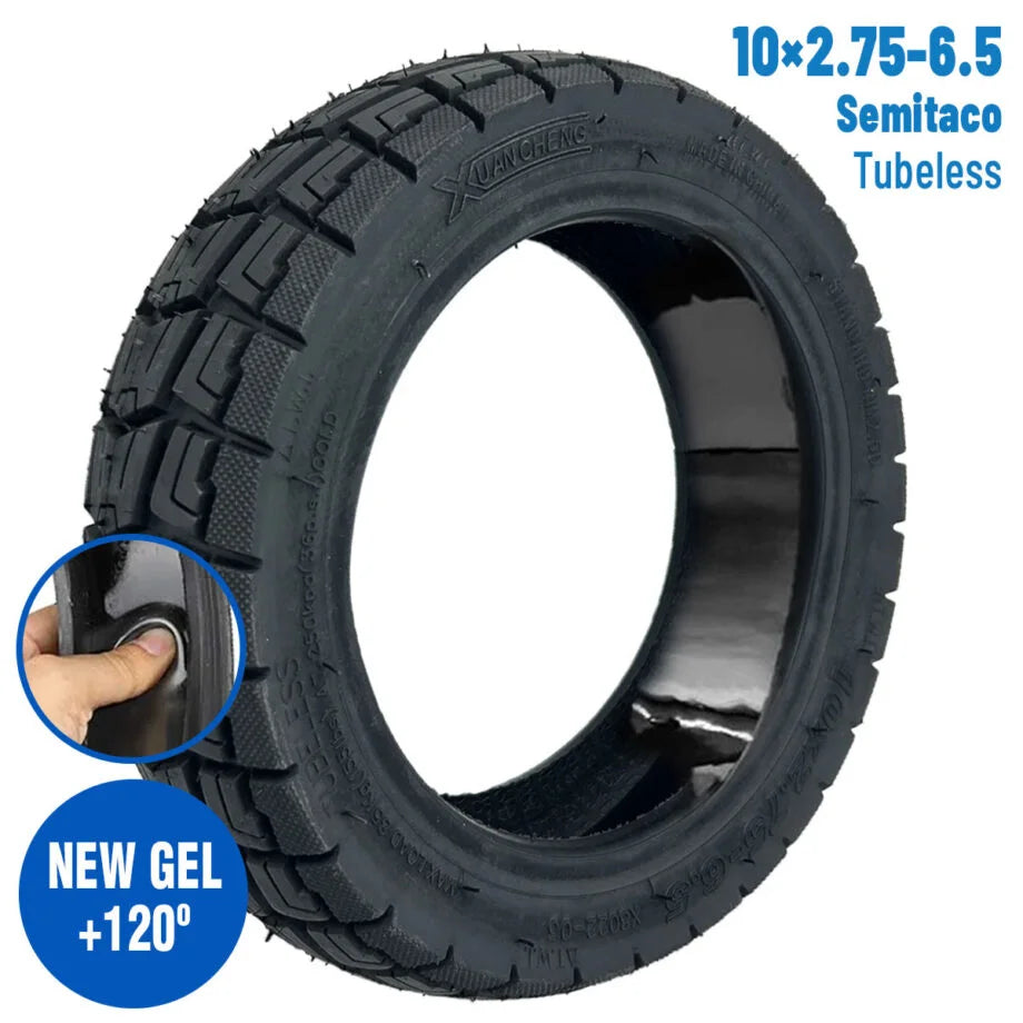 Anvelopă Xuancheng  10×2,75-6,5 Semitaco Tubeless (cu gel antipana)